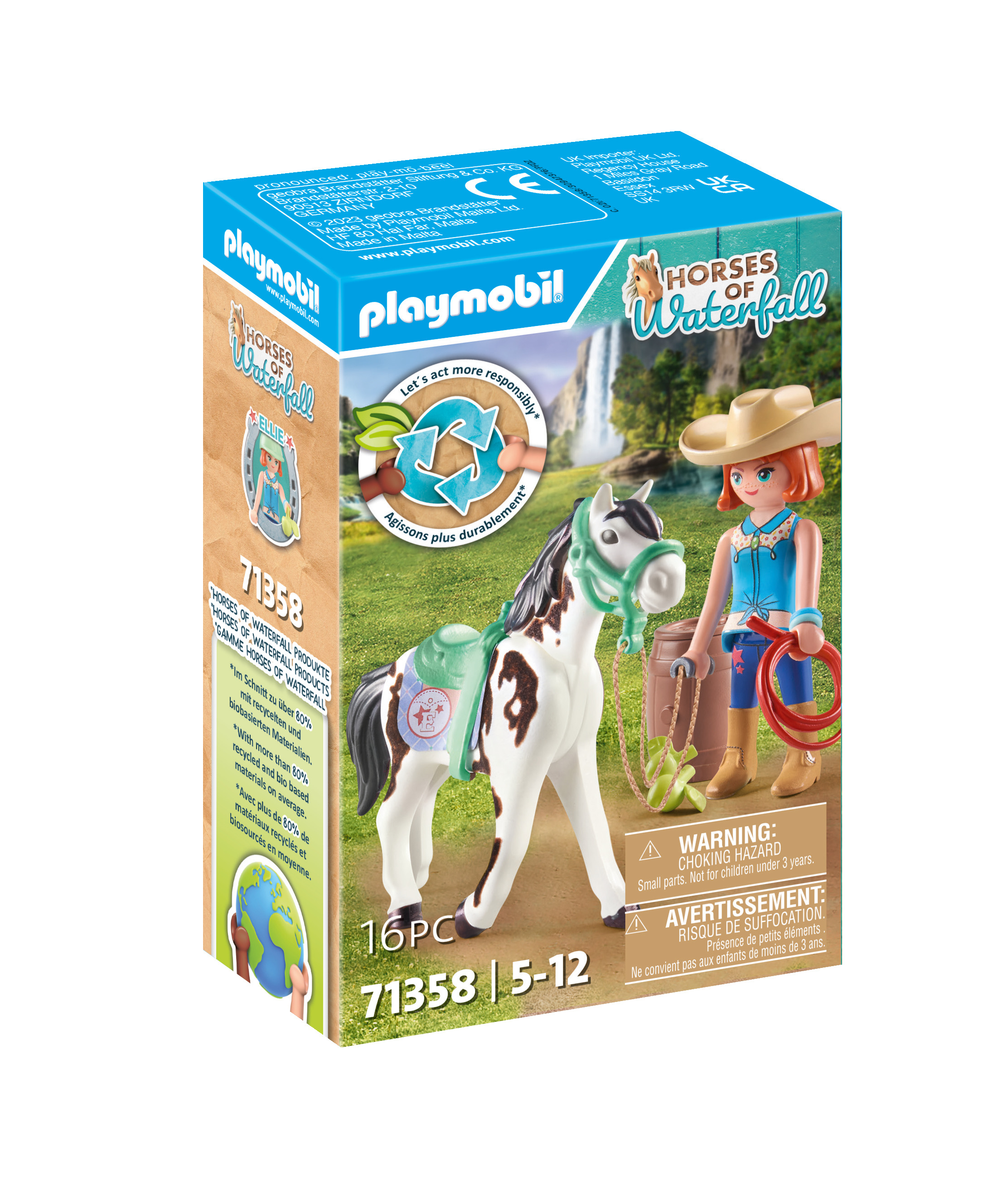 Playmobil Horses of Waterfall Ellie & Sawdust mit Westernübung Mehrfarbig