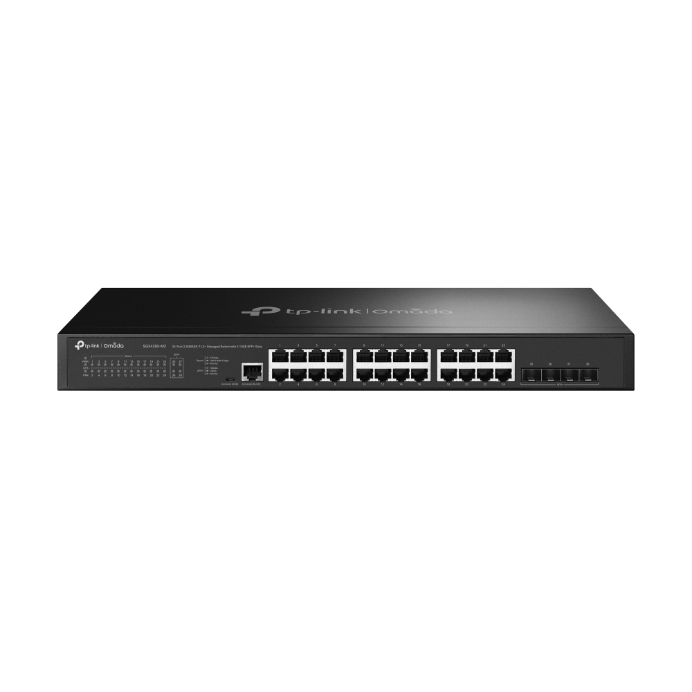 TP-Link JetStream TL-SG3428X-M2 V1.6 Managed Switch 24x 2,5G + 4x 10G SFP+ Schwarz