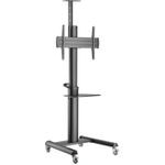 Gembird TVS-70T-02 Aluminium-TV-Bodenständer mit Lenkrollen, 37" - 70", schwarz (TVS-70T-02)