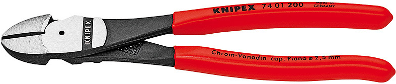 Knipex 74 01 160 Werkstatt Kraft-Seitenschneider mit Facette 160 mm