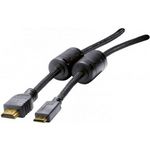 Mini HDMI Kabel, High Speed HDMI, vergoldet, HDMI St. A / HDMI Mini St. C, 1,5 m Hochwertiges Anschlusskabel zur Übertragung von digitalen Monitor- und TV-Signalen (128269)