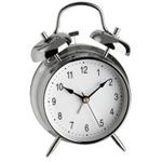 TFA Dostmann 98.1043 Quarz Wecker Silber Alarmzeiten (98.1043)