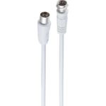shiverpeaks ®-BASIC-S--Antennenkabel, 100% geschirmt, F-Stecker auf Koax-Kupplung, RG 59, > 80 dB, weiß, 5,0m (BS80075-32)