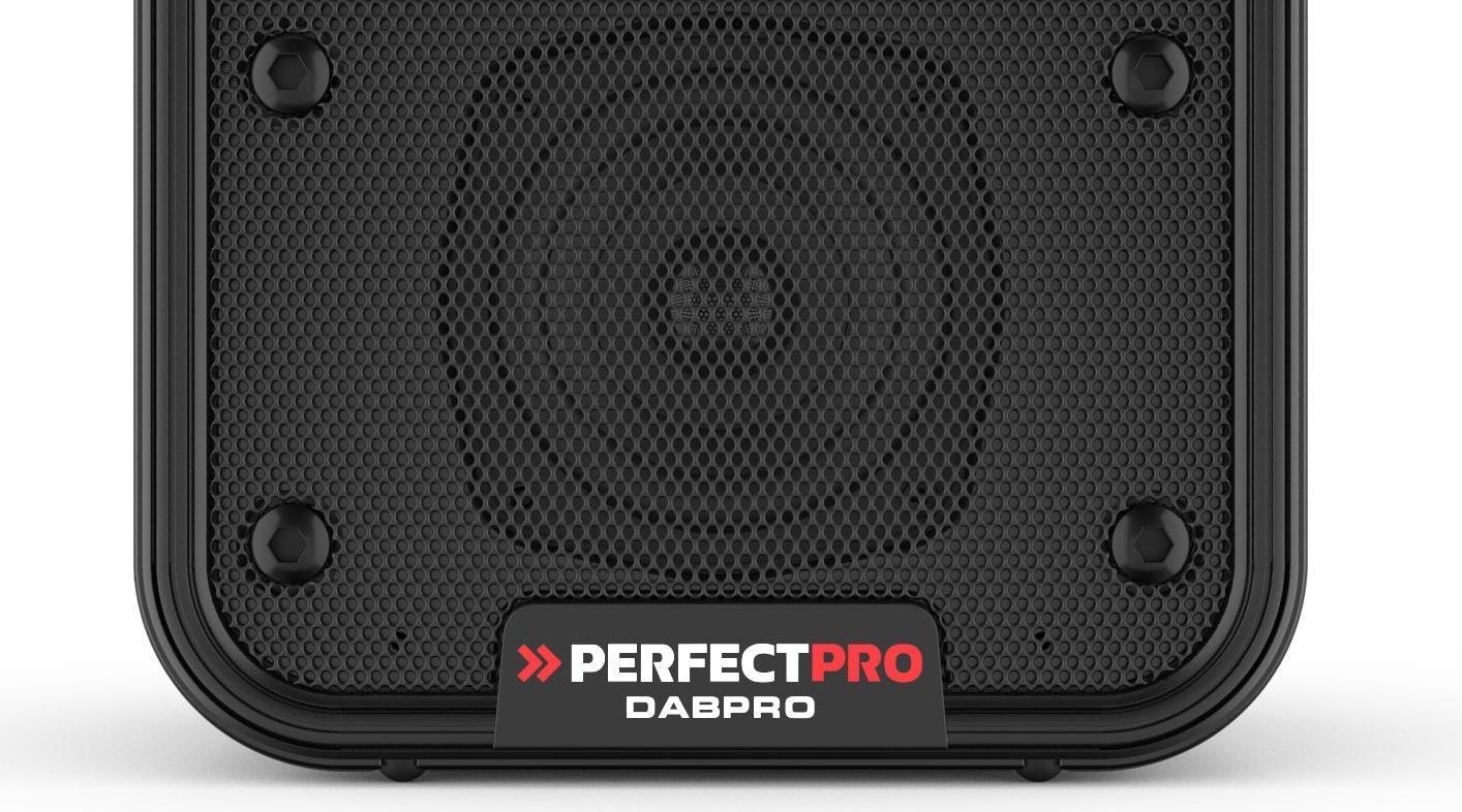PerfectPro DABPRO Baustellenradio DAB+/FM Bluetooth Schwarz