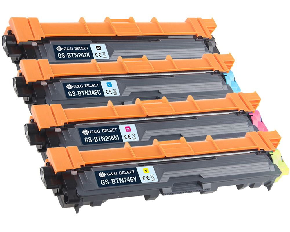 G&G Toner ersetzt Brother TN-242BK/TN-246CMY Kompatibel Kombi-Pack Schwarz, Cyan, Magenta, Gelb TN-242BK/TN-246C/TN-246M/TN-246Y GS-B242-4P (GS-B242-4P) Image