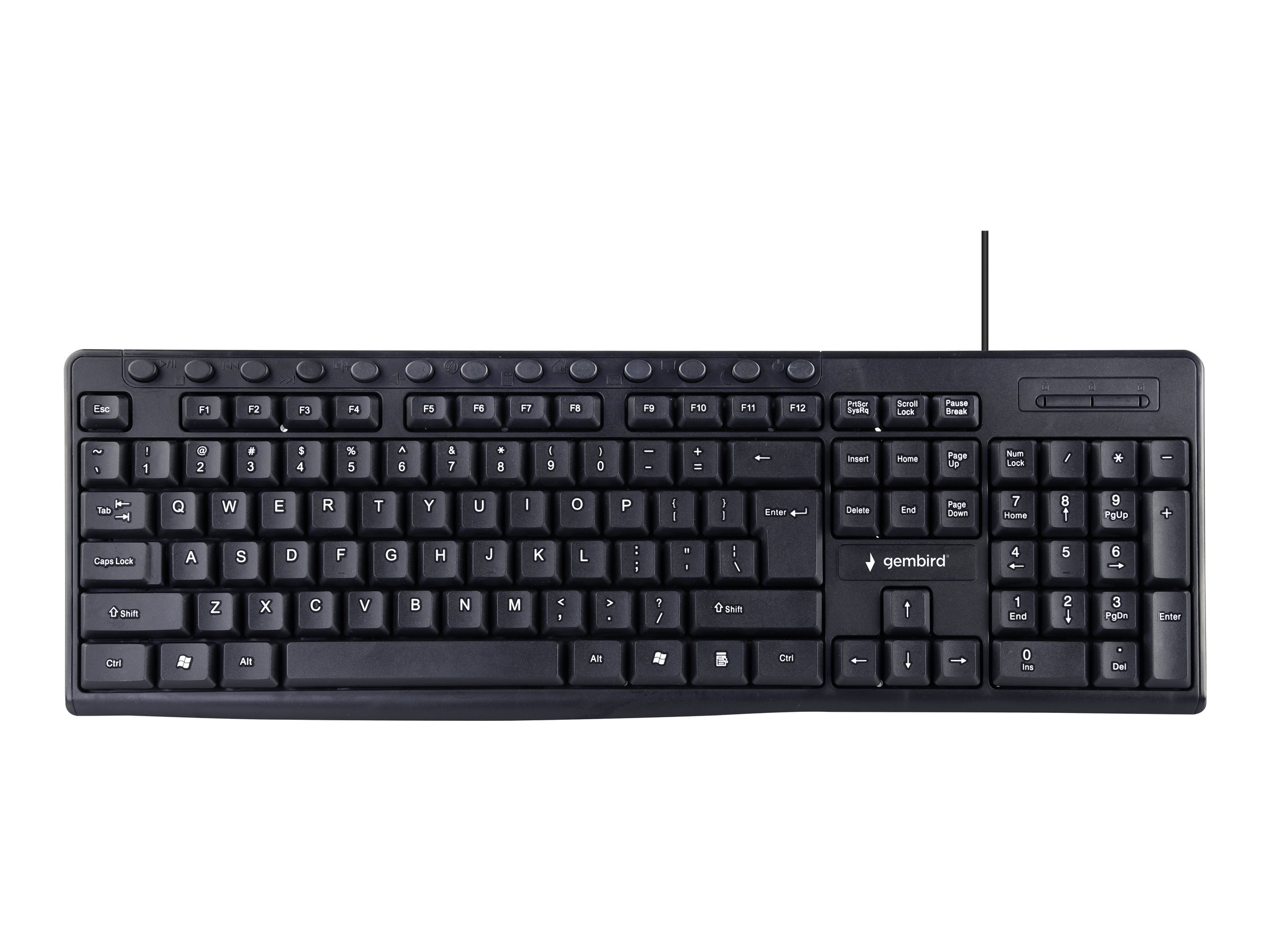 Gembird KB-UM-107-DE Multimedia-Tastatur USB QWERTZ Schwarz