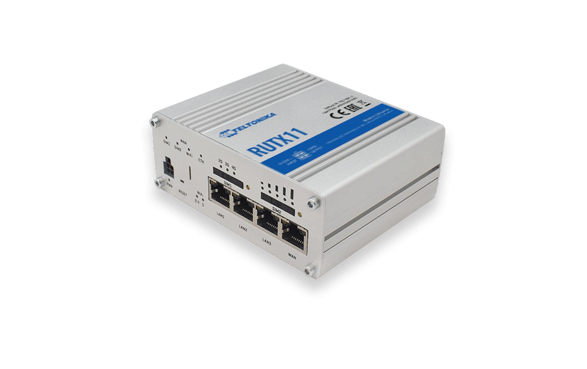 Teltonika RUTX11 LTE Cat 6 Router 4-Port 1 Gbps Wi-Fi 5 Grau