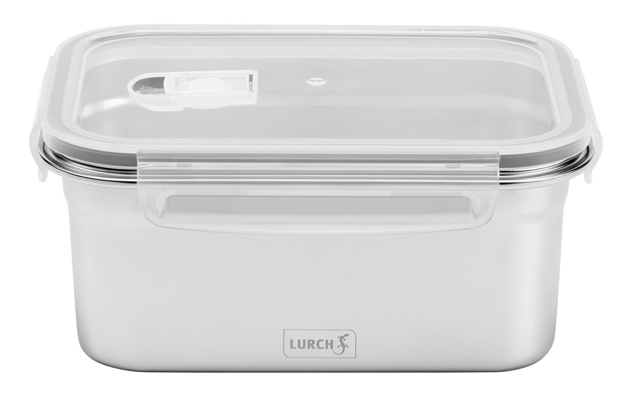 Lurch Lunchbox Safety Brotdose 1500 ml Edelstahl Transparent Silber