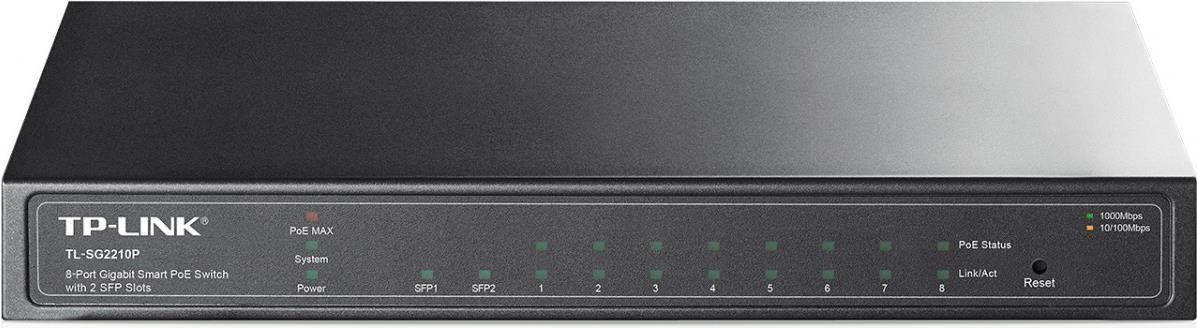 TP-Link TL-SG2210P 8-Port Gigabit Smart PoE Switch with 2 SFP Slots (SG2210P)