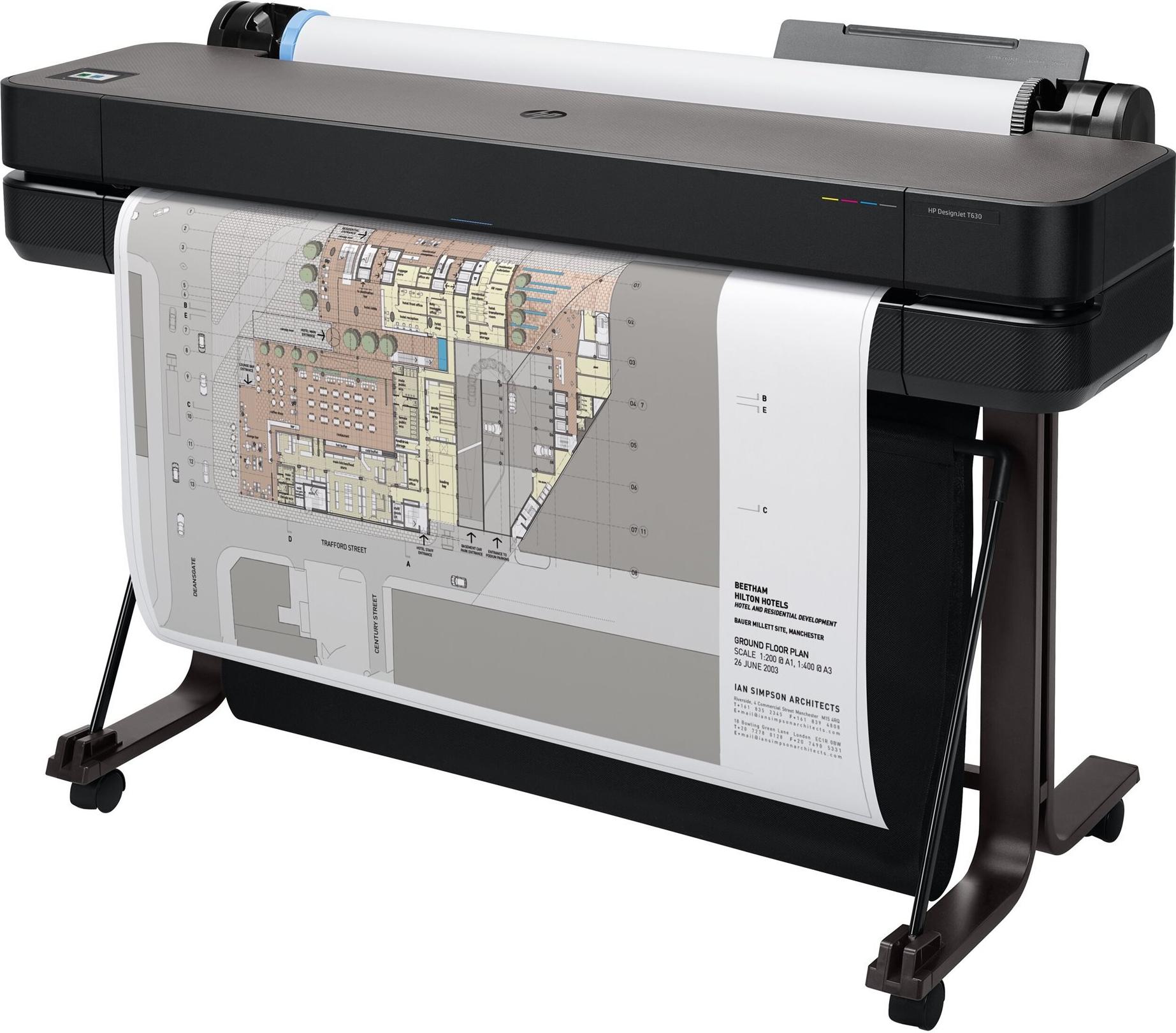 HP DesignJet T630 2025 Edition 36" Großformatdrucker Tintenstrahl 2400 x 1200 dpi WLAN Schwarz/Grau