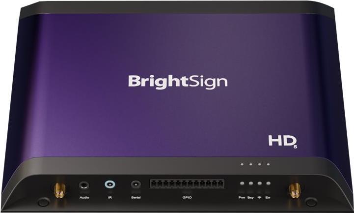 BrightSign HD5 HD1025 Digital Signage-Player 4K UHD Schwarz, Violett