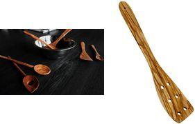metaltex Pfannenwender gelocht, Länge: 300 mm, Olivenholz geölte Oberfläche, Maße: (L)300 x (B)57 mm - 1 Stück (580610010)
