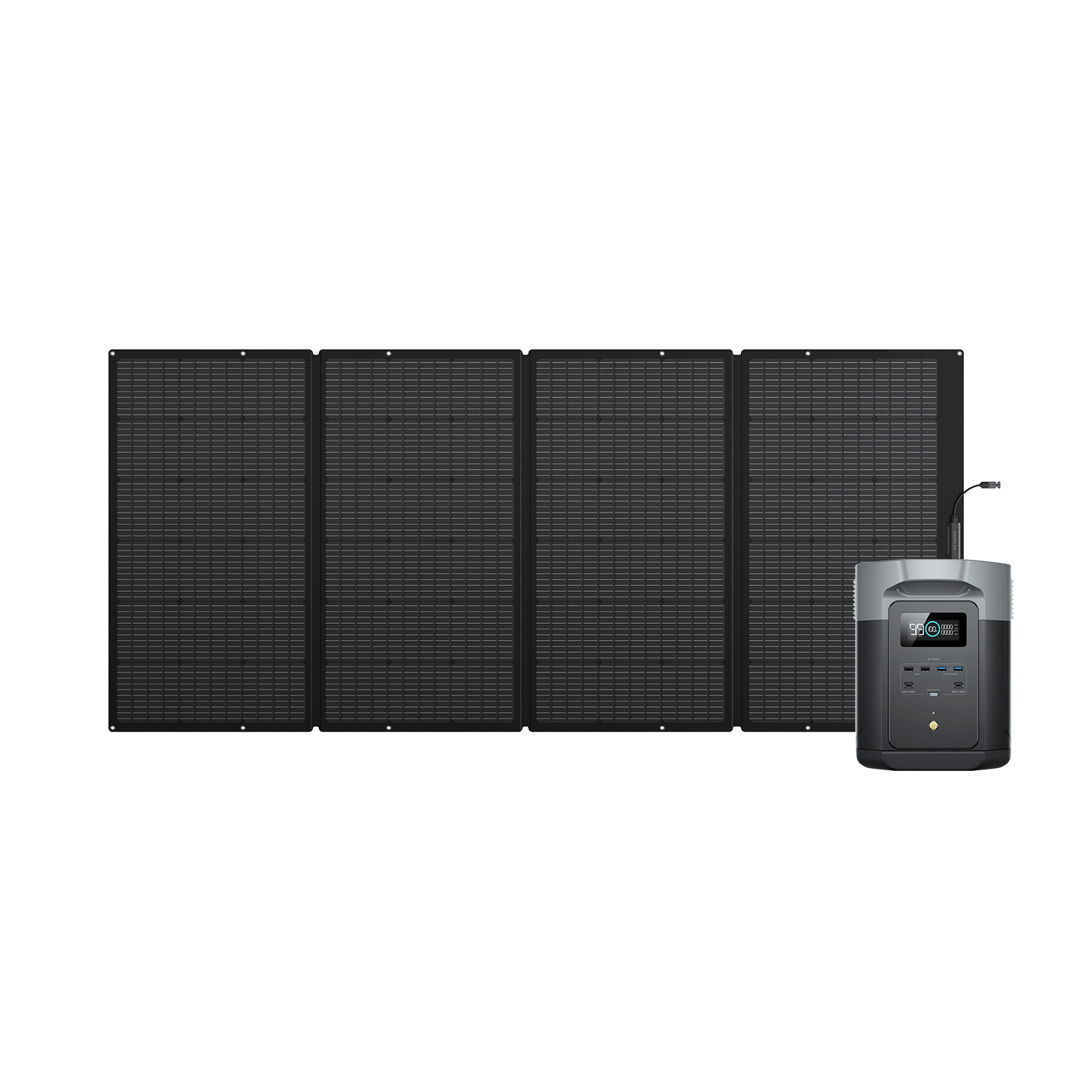 EcoFlow DELTA 2 Max Tragbare Power Station 2048 Wh 2400 W Schwarz