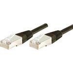 Patchkabel F/UTP, CAT.6a, schwarz, 7,5 m Für 10 Gigabit/s, mit besonders schmalem Knickschutz (850019)