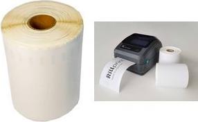 rillprint Rollenetiketten, PP, Zebra, 57 x 32 mm, weiß weißes Thermopapier, permanent, für Zebra Drucker, - 1 Stück (85334)