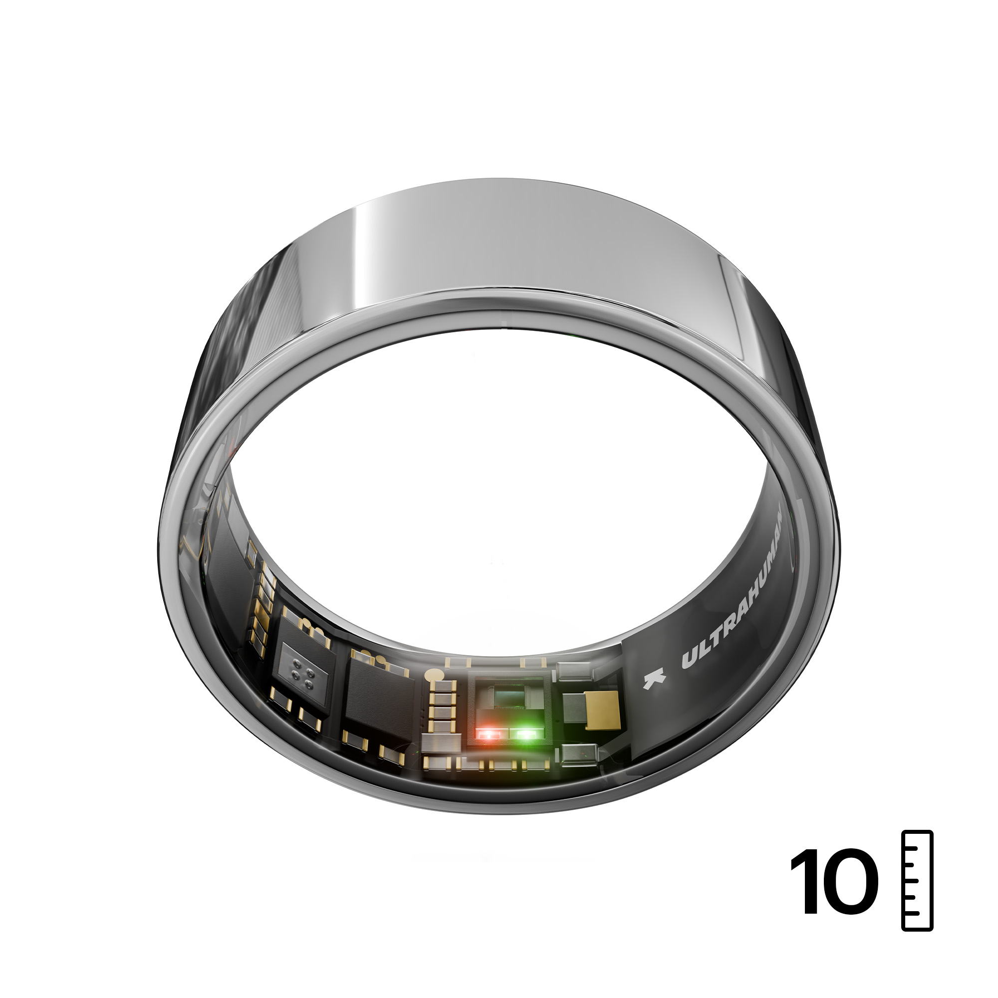 Ultrahuman Ring Air Smart Ring Schlaf- und Fitness-Tracking Space Silver