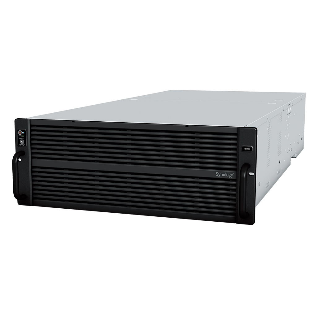 Synology High Density HD6500 NAS-Server 60 Schächte 64 GB RAM 4U Schwarz
