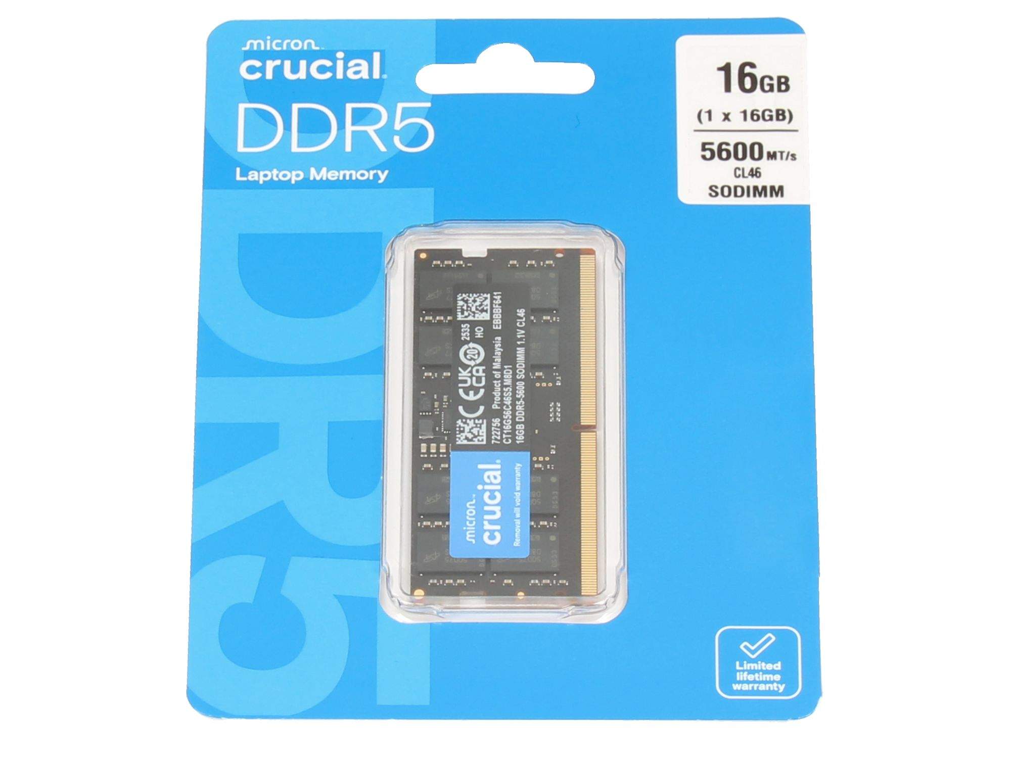 Crucial CT16G56C46S5 16 GB RAM DDR5-5600 SO-DIMM CL46
