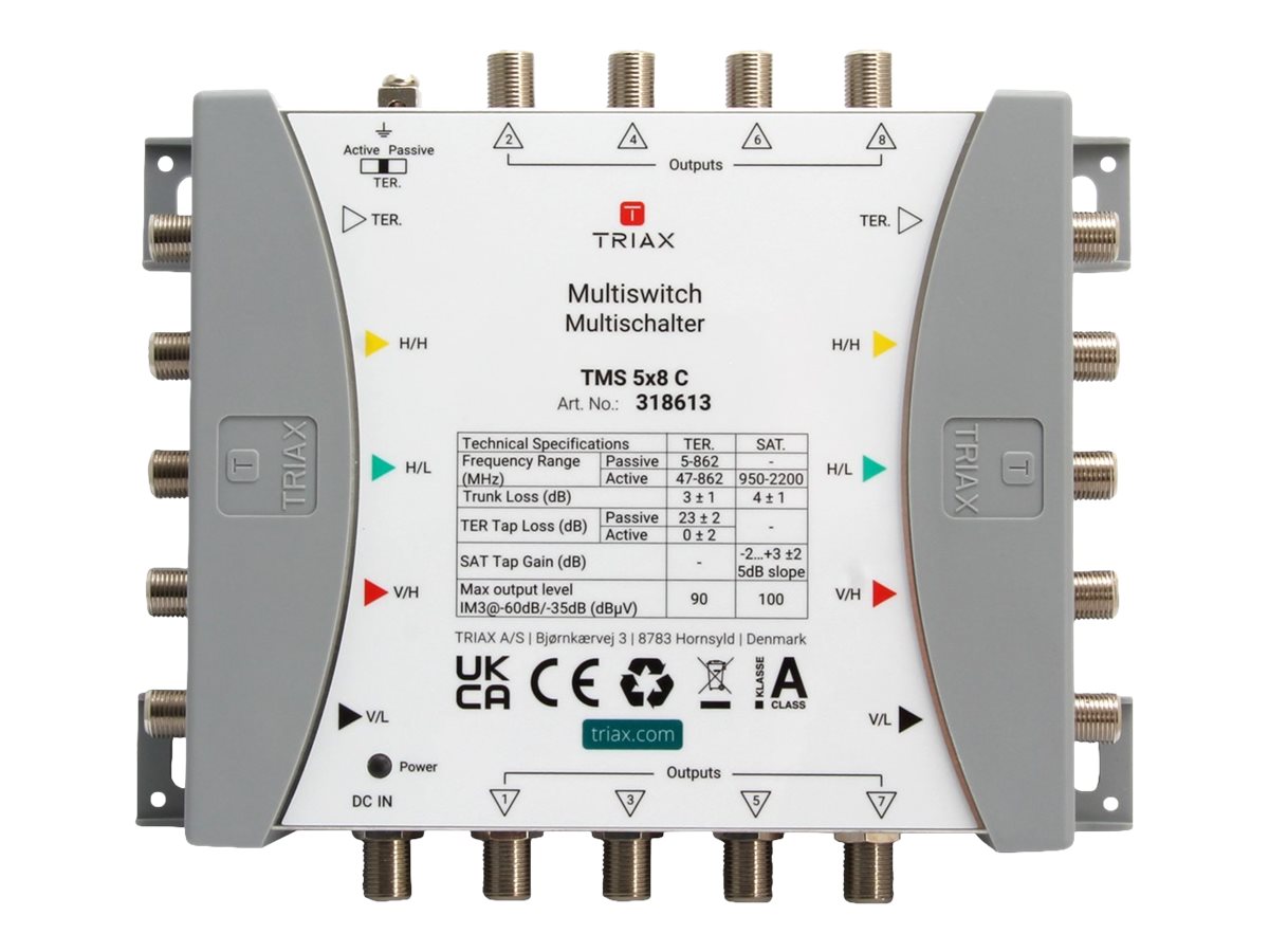Triax TMS 5x8 C Multischalter 5 Eingänge 8 Ausgänge
