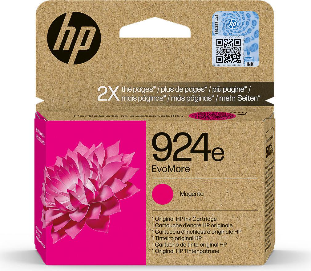 4K0U8NE#LS1 HP 924e EvoMore OJ PRO Tinte magenta 800Seiten 10ml (4K0U8NE#LS1)