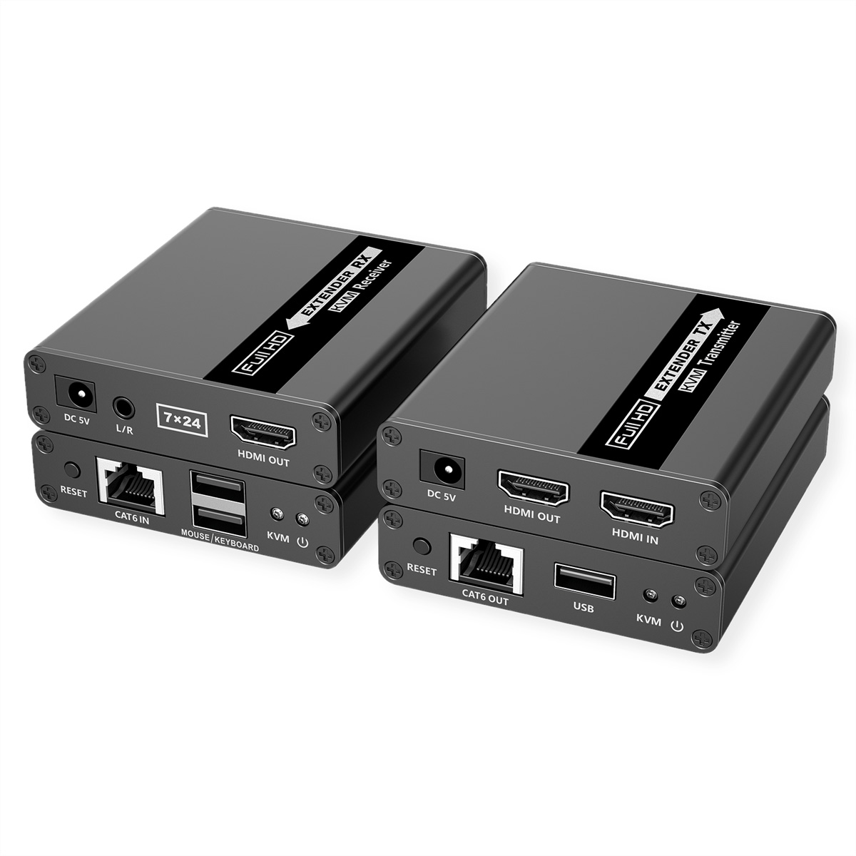 VALUE KVM-Extender via Twisted Pair, USB + HDMI 1080p@60Hz + Audio, bis 70 m