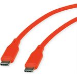 ROLINE USB 2.0 Kabel C-C ST/ST Silikon 60W 1m Orange (11.02.9124)