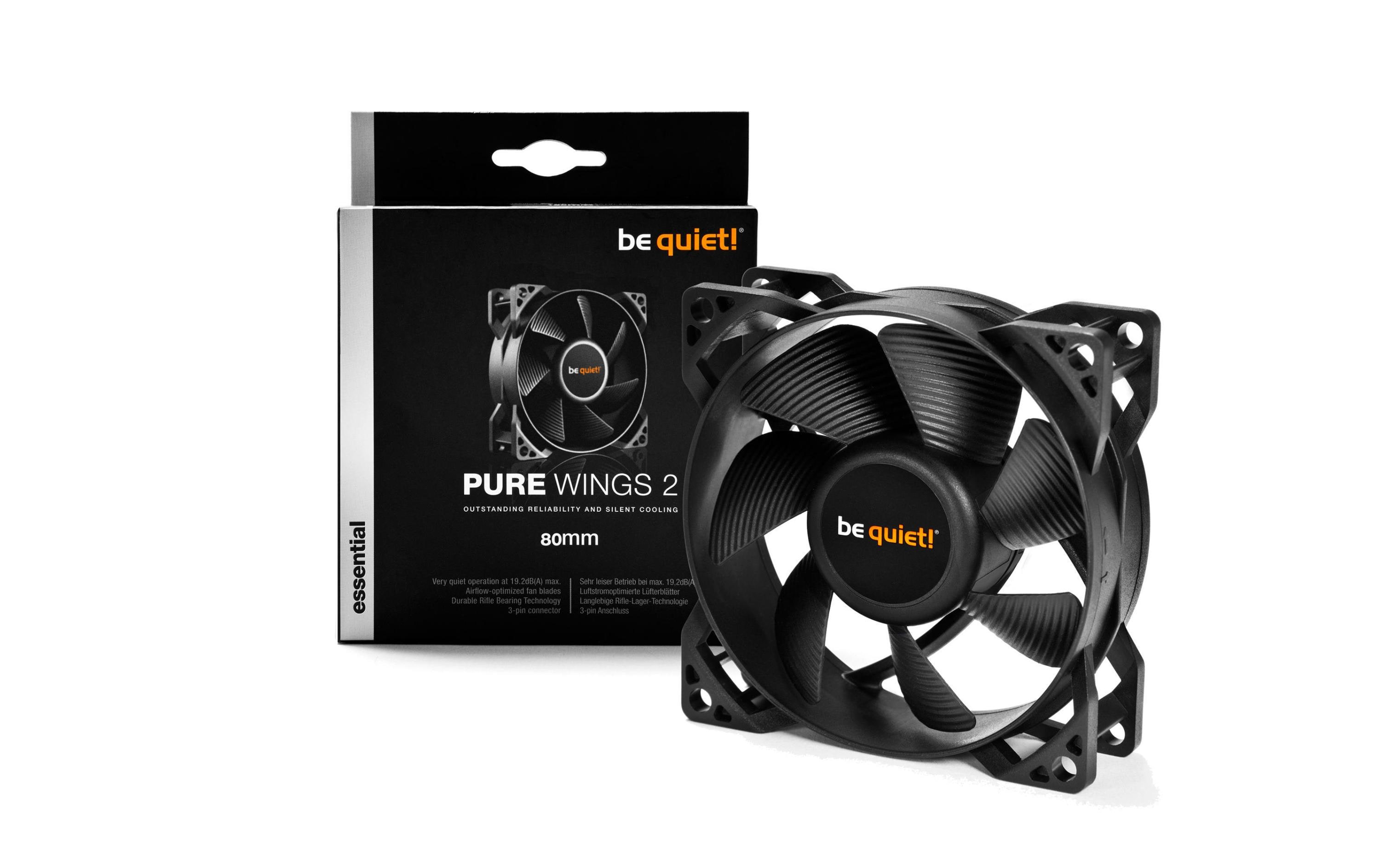be quiet! Pure Wings 2 80mm Gehäuselüfter Schwarz