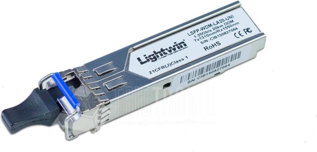 Lightwin WDM SFP 1000Base-LX Singlemode, 20KM, Universal kompatibel SFPs / XFPs (LSFP-WDM-LA20-UNI)
