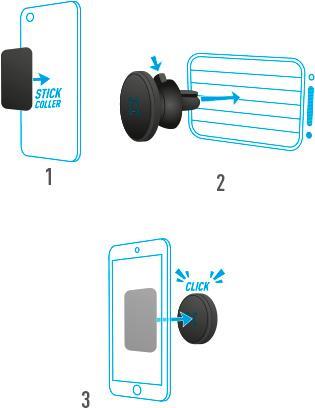 Mobilis U.FIX Universal Car Phone Kit - Magnetische Halterung für Handy (044004)