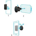 Mobilis Handy Farhzeughalterung Magnetische Farhezughalterung, Lüftung, inkl.: 2x Metalplatte, passend für: Handys - 6 Stück (044004)