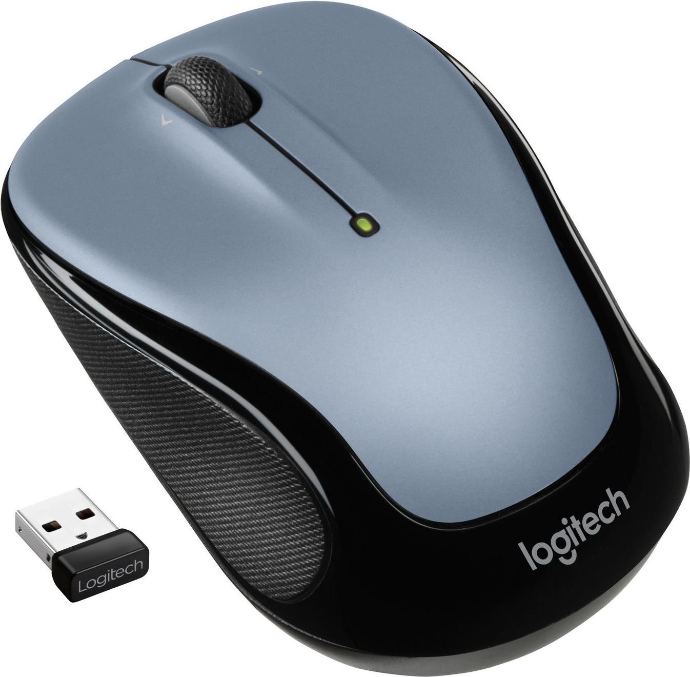 Logitech M325s Kabellose Optische Maus 2.4 GHz 1000 DPI Schwarz, Grau