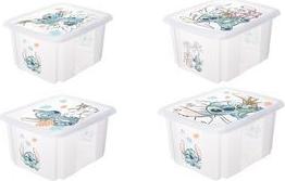 keeeper Aufbewahrungsbox karolina "Stitch", 15 Liter Dreh-/Stapelbox mit Deckel, aus PP, transparent, - 1 Stück (1223600131900)