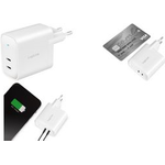 LogiLink USB-Steckdosenadapter, 2x USB-C PD, weiß, 40 Watt ausgestattet mit Power Delivery (PD) & GaN Technoligie, - 1 Stück (PA0282)
