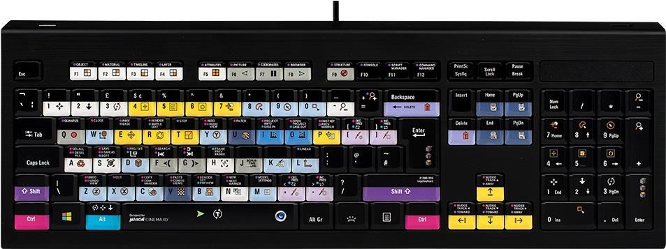 Logickeyboard Astra Tastatur USB Englisch Schwarz, Mehrfarbig