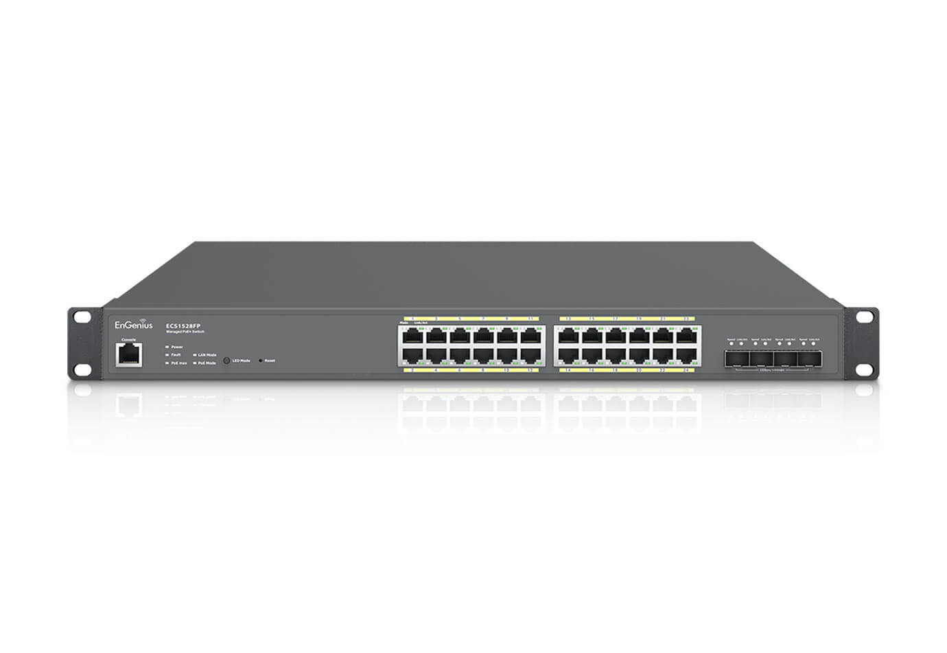 EnGenius ECS1528FP Managed L2 Gigabit Ethernet Switch 24 Ports PoE Schwarz