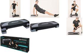 SCHILDKRÖT Fitness Stepper, schwarz / grau mit strukturierter Anti-Rutsch-Oberfläche, rutschfeste - 1 Stück (960242)