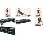 SCHILDKRÖT Fitness Stepper, schwarz / grau mit strukturierter Anti-Rutsch-Oberfläche, rutschfeste - 1 Stück (960242)