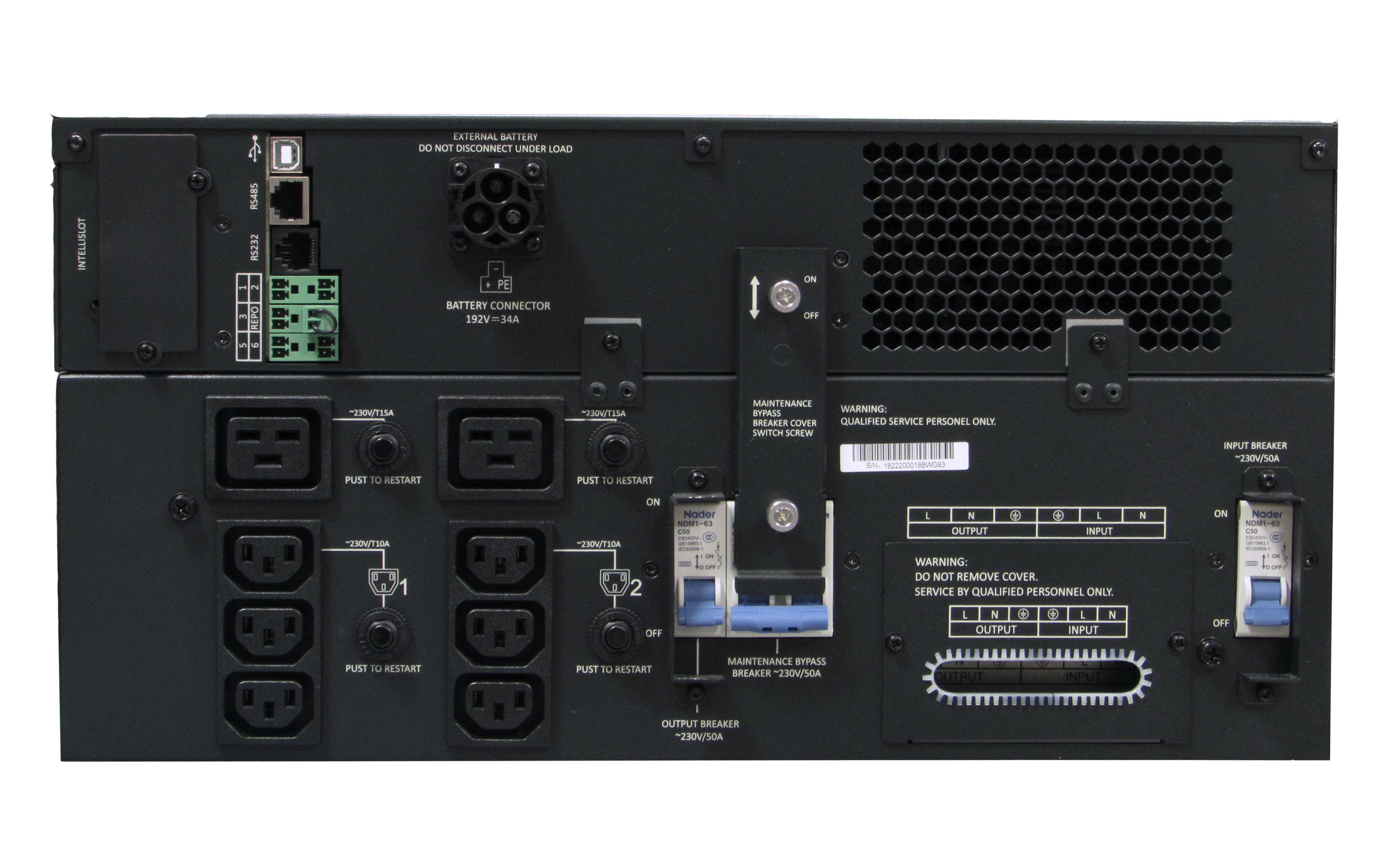 Vertiv Liebert GXT5 USV 5000 VA 5000 W 230V Online Doppelwandler 5U Rack/Tower Schwarz
