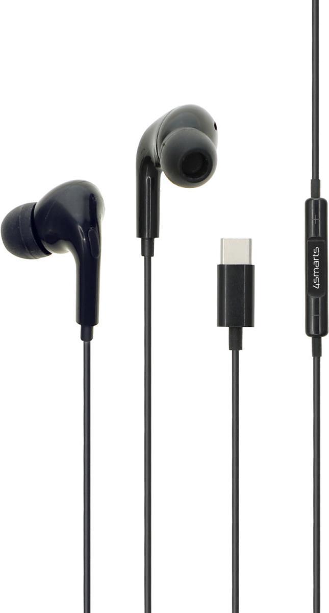 4smarts 465160 Kopfhörer Kabelgebunden im Ohr Anrufe/Musik USB Typ-C Schwarz (465160)