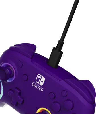 PDP Afterglow Wave Kabelloser Controller Lila für Nintendo Switch