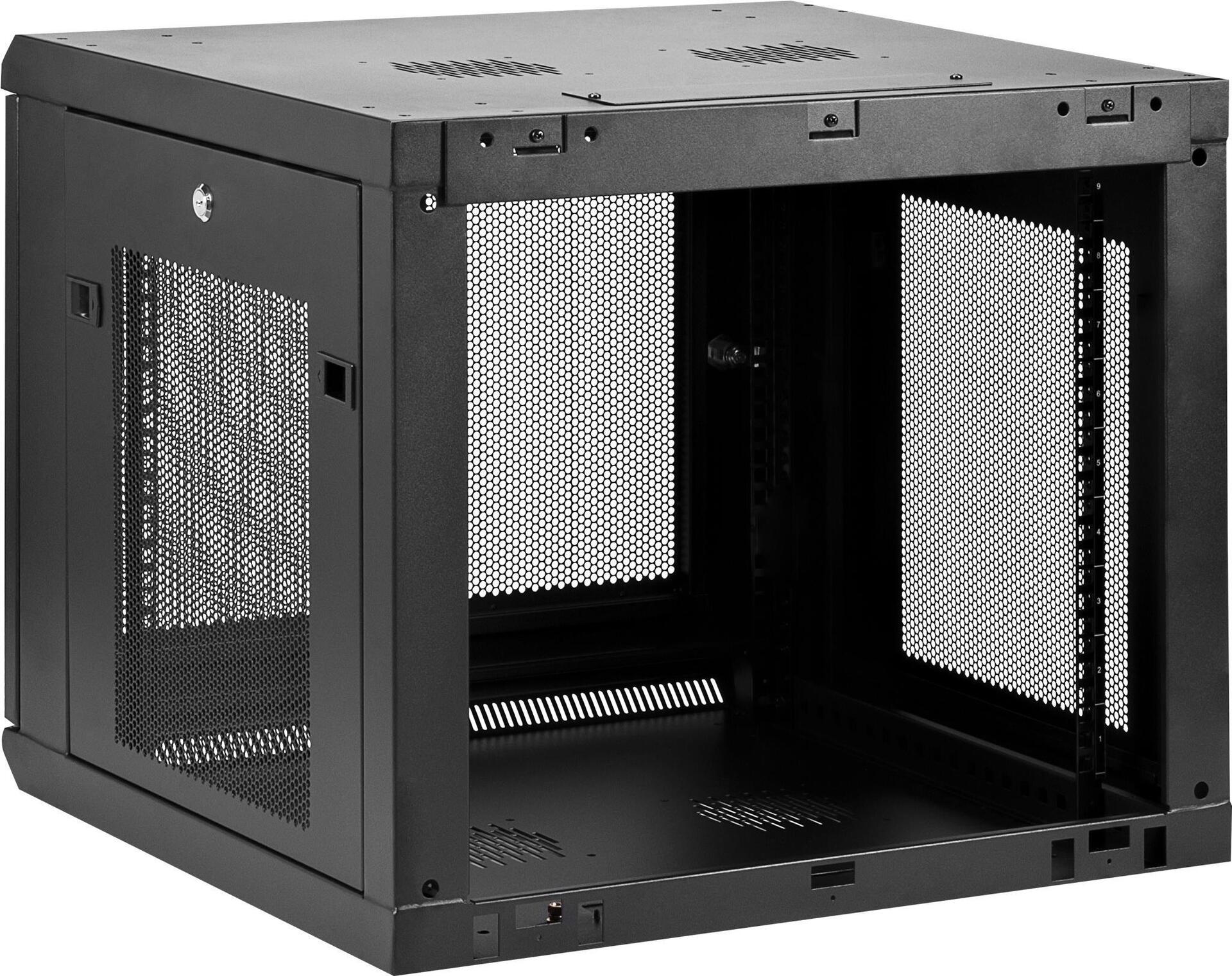 StarTech.com Wandmontage-Serverschrank 9U 4-Pfosten 19" RK920WALM Schwarz