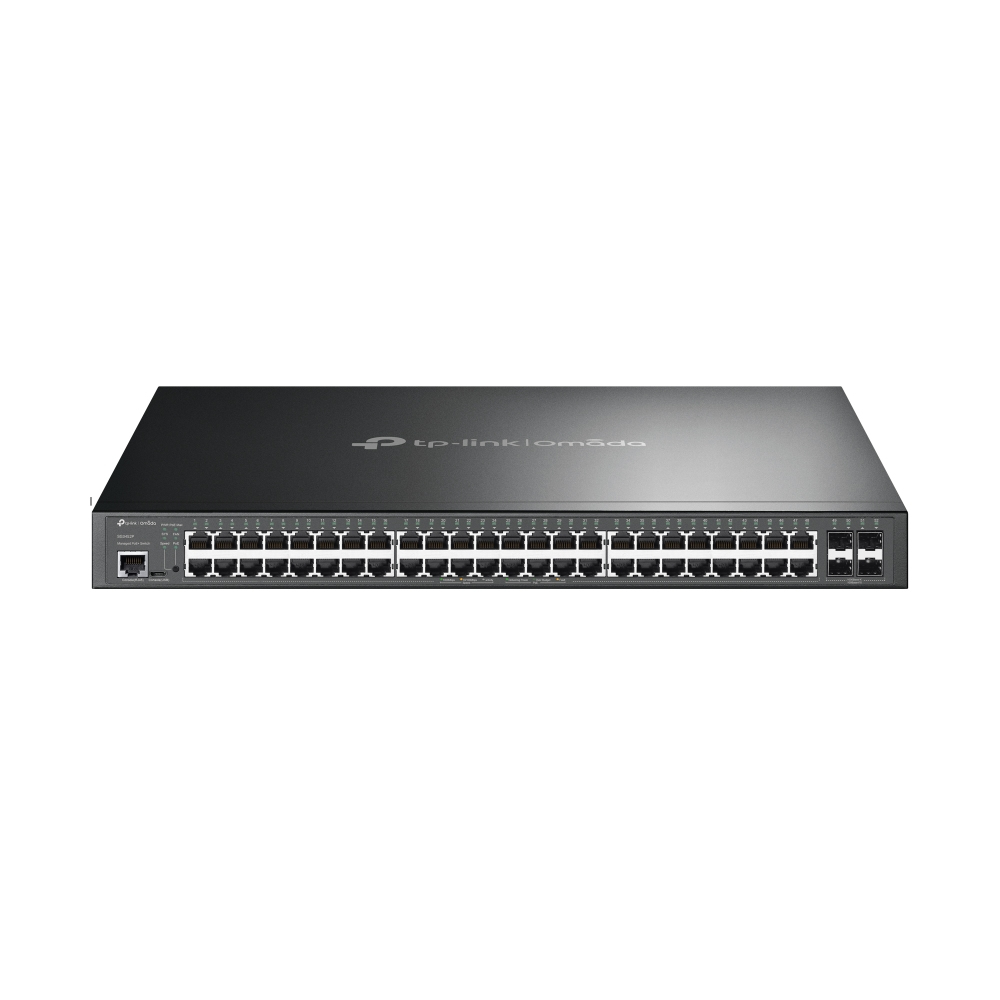 TP-Link JetStream SG3452P Managed L2+ Switch, 48x PoE+ Gigabit, 4x SFP, 384 W PoE, Grau