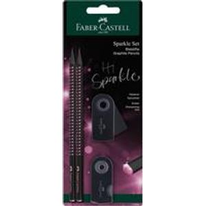 FABER-CASTELL Midnight rose Bleistift-Set B schwarz/rose, 1 Set (118296)