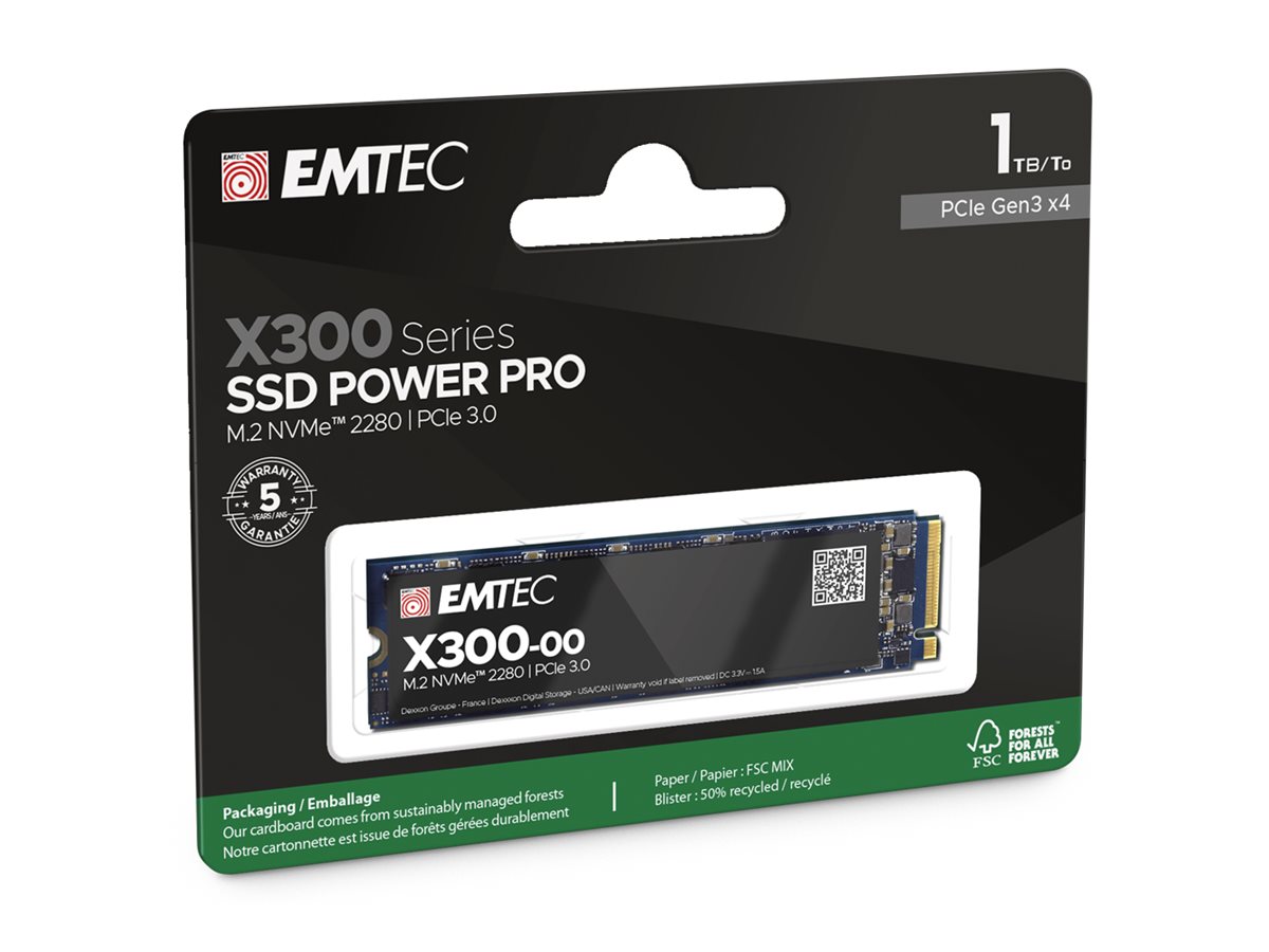 EMTEC Power Pro X300 1 TB M.2 2280 PCIe 3.0 x4 NVMe SSD