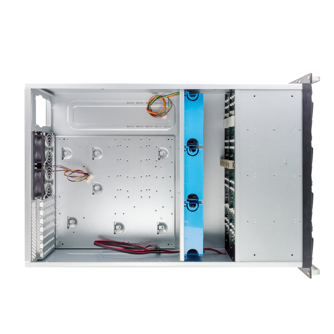 Fantec SRC-4240X07 4HE Rack-Storagegehäuse 24x SAS/SATA Hot-Swap Schwarz/Silber