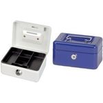 MAUL Geldkassette mit Münzeinwurf, weiß aus lackiertem Stahl, Sicherheitszylinderschloss mit 2 (56030-02)