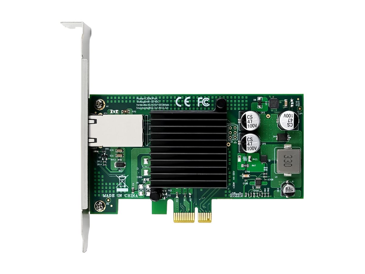 InLine Gigabit Netzwerkkarte PCIe 2.1 x1 1x RJ45 PoE+