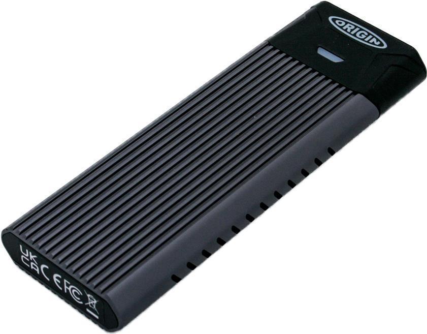 Origin Storage OSEC256NVME Externes Solid State Drive 256 GB Aluminium - Grau (OSEC256NVME)