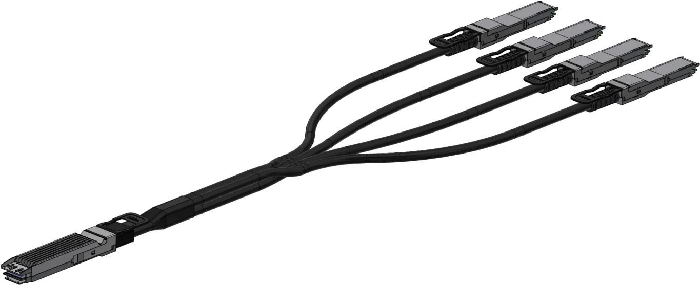 Nvidia MCP7Y40-N003 InfiniBand-Kabel 3 m OSFP 4xQSFP112 Schwarz (980-9I75R-00N003)