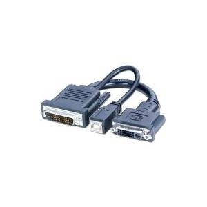 Lindy M1, M1-DA, P&D, EVC / DVI & USB Adapter für Beamer und Projektoren Adapter für Projektoren, Beamer etc. mit M1, M1-DA, EVC oder P&D Anschluss auf DVI-I (analog & digital DVI-D) und USB (DVI-I/D Kupplung + USB Typ B Kupplung) (41229)